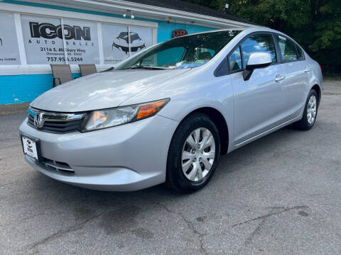 2012 Honda Civic for sale at ICON AUTO SALES in Chesapeake VA