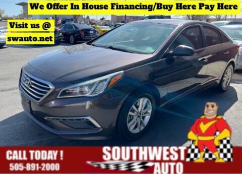 2015 Hyundai Sonata for sale at SOUTHWEST AUTO in Albuquerque NM
