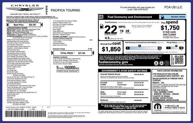 2021 Chrysler Pacifica Touring