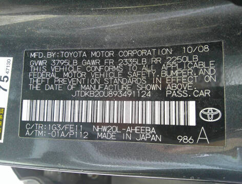 2009 Toyota Prius Standard