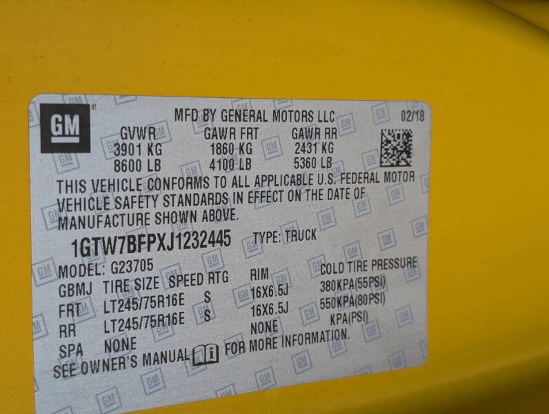 2018 GMC Savana 2500