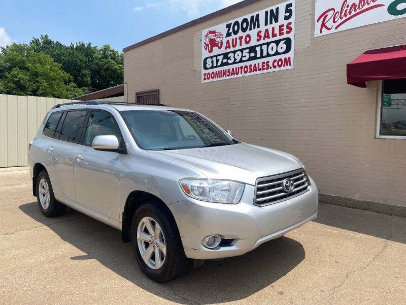 2010 Toyota Highlander for sale at Zoom In 5 Auto Sales in Fort Worth TX