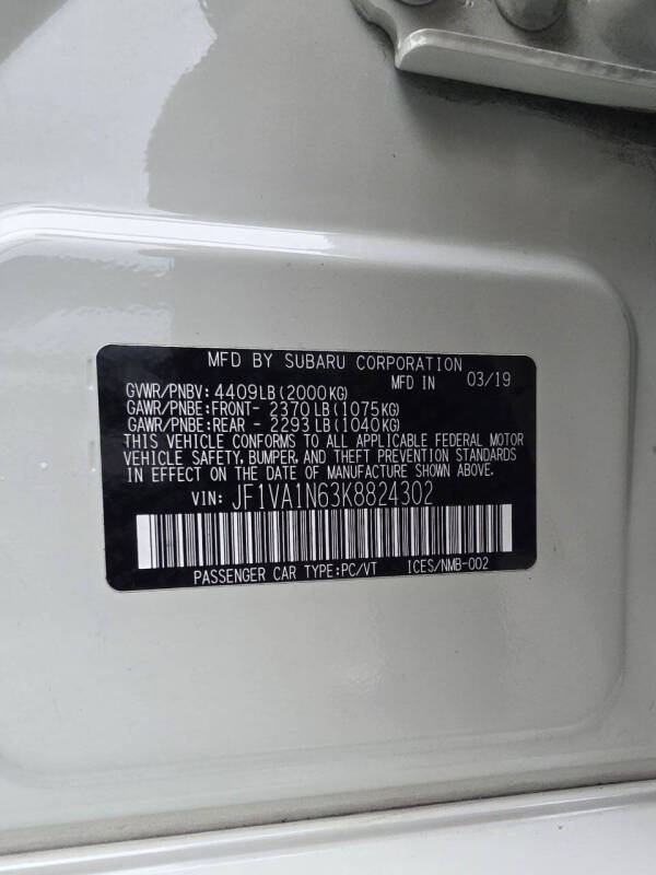 2019 Subaru WRX Limited