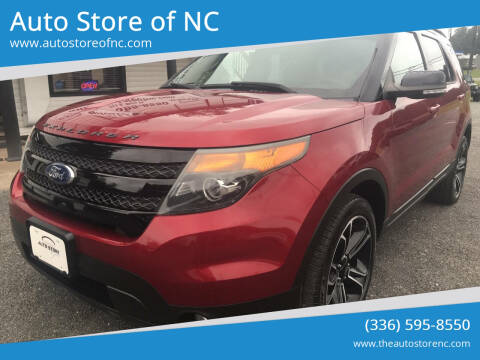 2015 Ford Explorer for sale at Auto Store of NC in Walnut Cove NC