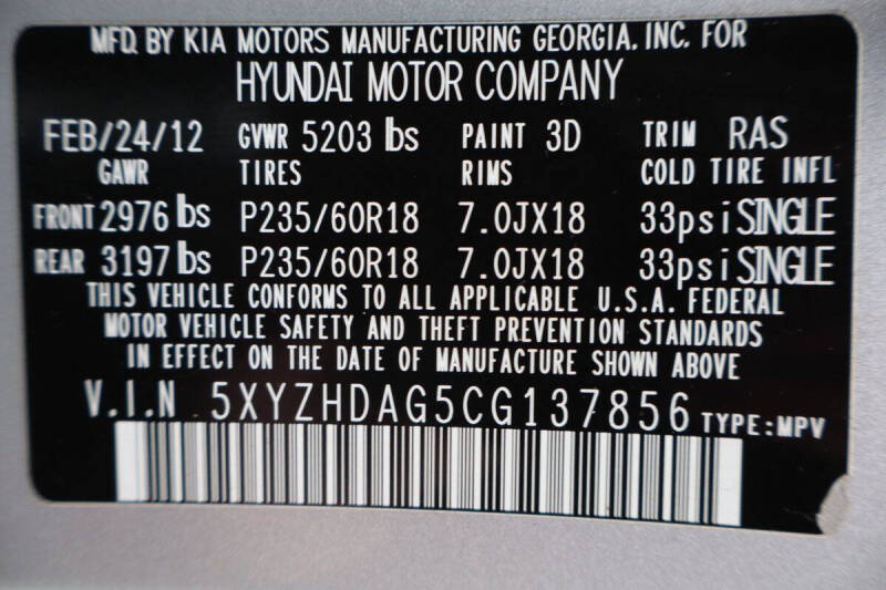 2012 Hyundai Santa Fe SE