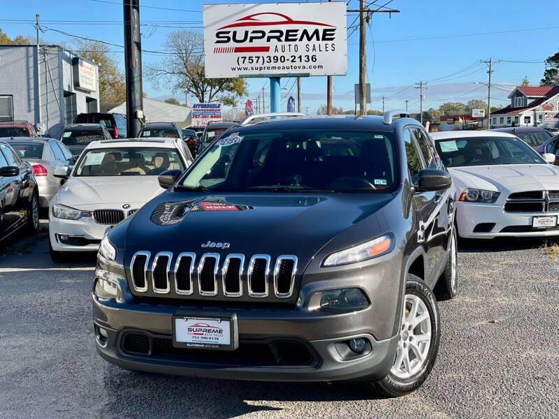 2015 Jeep Cherokee for sale at Supreme Auto Sales in Chesapeake VA