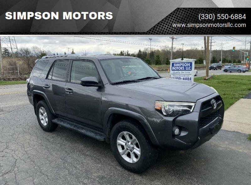 2014 Toyota 4Runner for sale at SIMPSON MOTORS in Youngstown OH