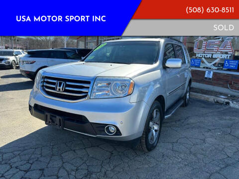 2013 Honda Pilot for sale at USA Motor Sport inc in Marlborough MA