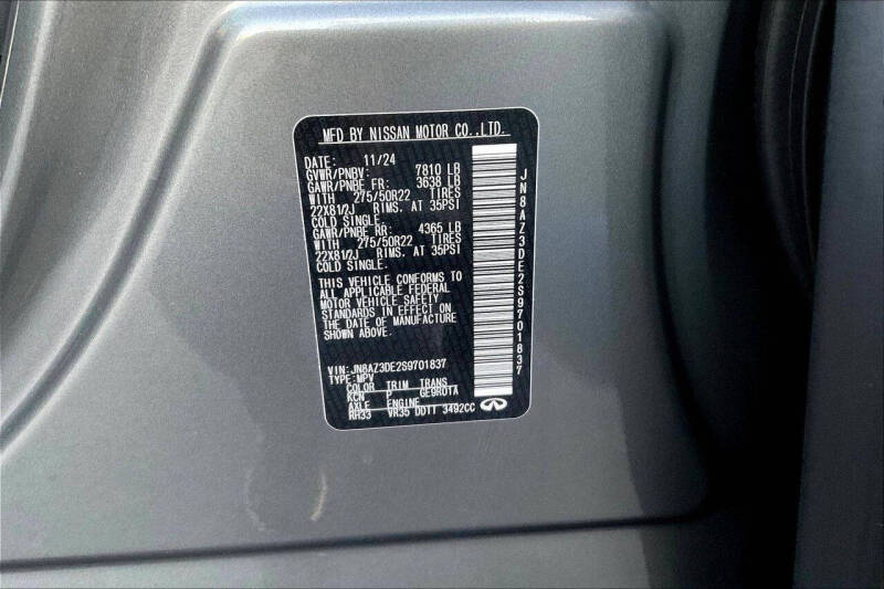 2025 Infiniti QX80 Sensory