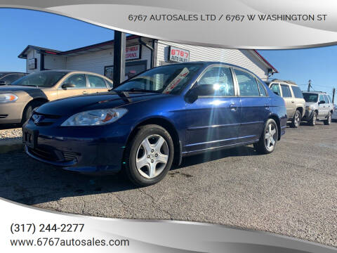 2004 Honda Civic for sale at 6767 AUTOSALES LTD / 6767 W WASHINGTON ST in Indianapolis IN