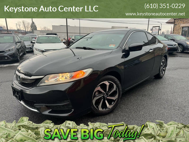 2016 Honda Accord for sale at Keystone Auto Center LLC in Allentown PA