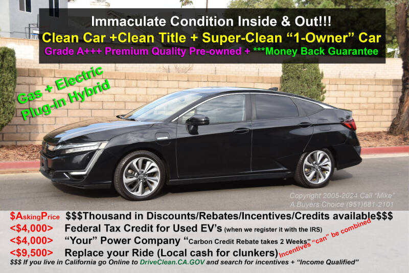 2019 Honda Clarity Plug-In Hybrid for sale at A Buyers Choice in Jurupa Valley CA