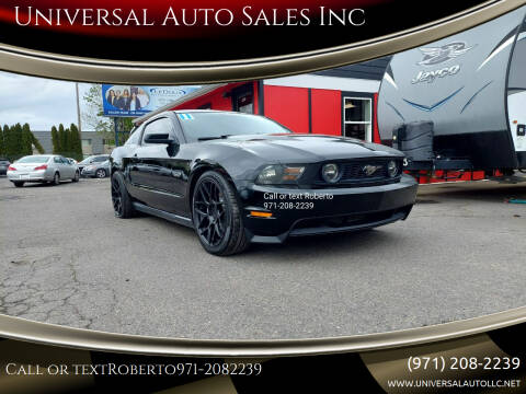 2011 Ford Mustang for sale at Universal Auto Sales Inc in Salem OR