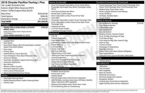 2018 Chrysler Pacifica Touring L Plus