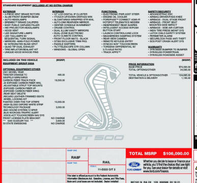 2021 Ford Mustang Shelby GT500