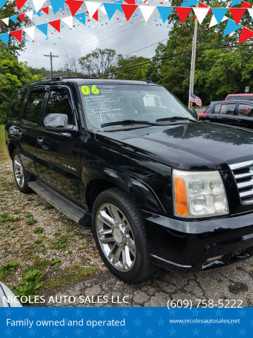 2006 Cadillac Escalade for sale at NICOLES AUTO SALES LLC in Cream Ridge NJ