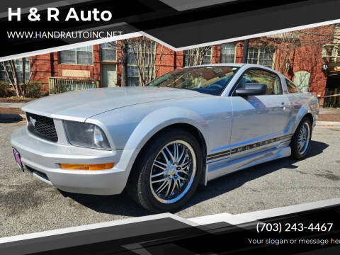 2008 Ford Mustang for sale at H & R Auto in Arlington VA