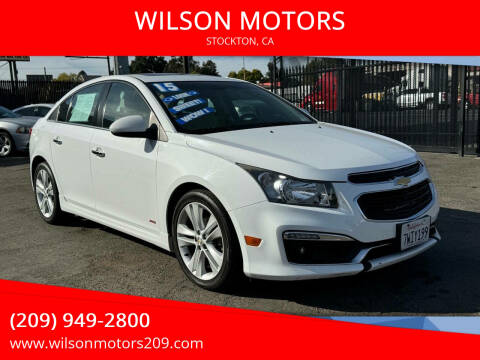 2015 Chevrolet Cruze for sale at WILSON MOTORS in Stockton CA