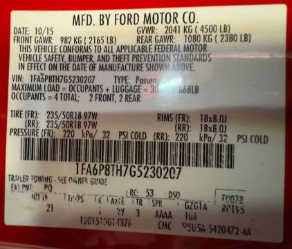 2016 Ford Mustang EcoBoost