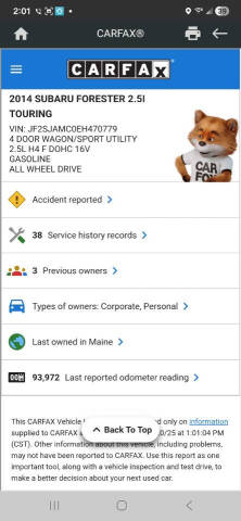 2014 Subaru Forester 2.5i Touring