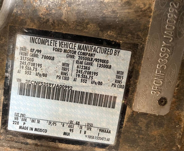 2000 Ford Motorhome Chassis