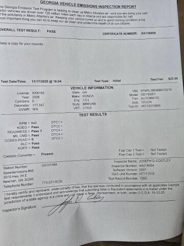 2008 Honda Odyssey EX-L