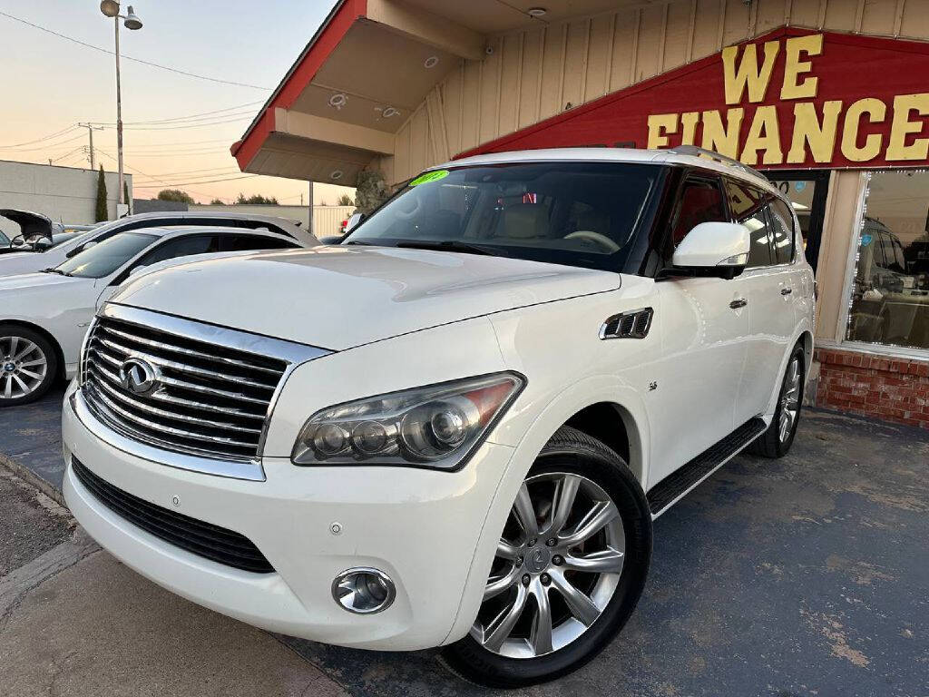 2014 INFINITI QX80 for sale at Caspian Auto Sales in Oklahoma City, OK