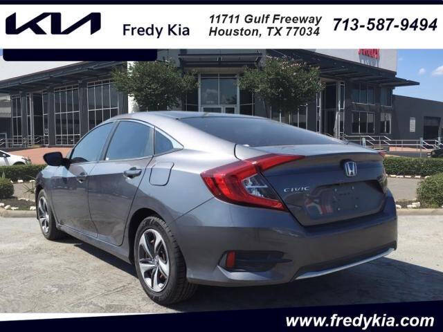 Used 2019 Honda Civic LX with VIN 19XFC2F69KE049183 for sale in Houston, TX