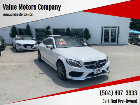 2018 Mercedes-Benz C-Class for sale at Value Motors Company in Marrero LA