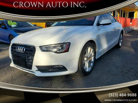 2013 Audi A5 for sale at CROWN AUTO INC, in South Gate CA