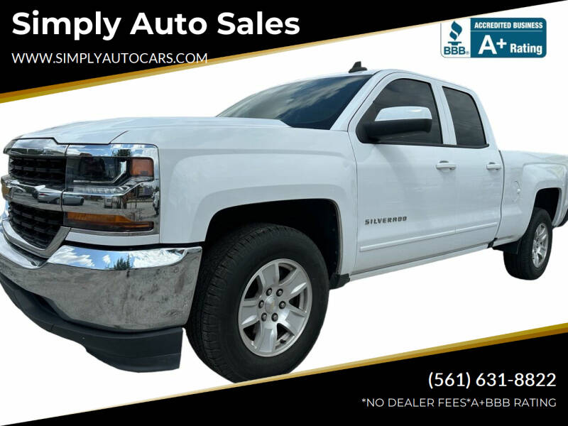 2018 Chevrolet Silverado 1500 for sale at Simply Auto Sales in Palm Beach Gardens FL