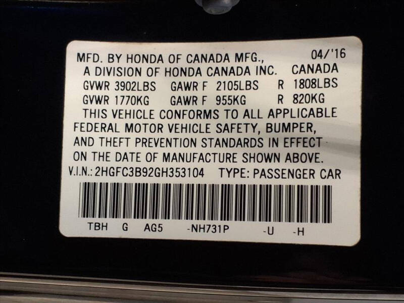 2016 Honda Civic Touring