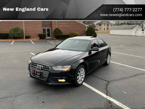 2013 Audi A4 for sale at New England Cars in Attleboro MA