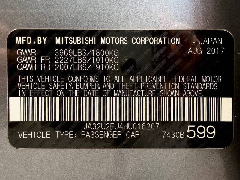 2017 Mitsubishi Lancer LE