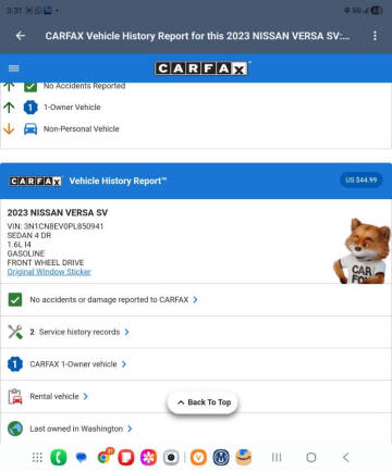 2023 Nissan Versa SV