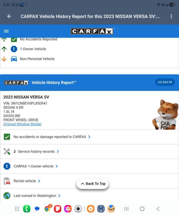 2023 Nissan Versa SV