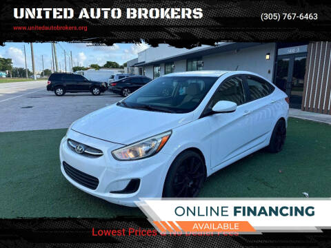 2017 Hyundai Accent for sale at UNITED AUTO BROKERS in Hollywood FL