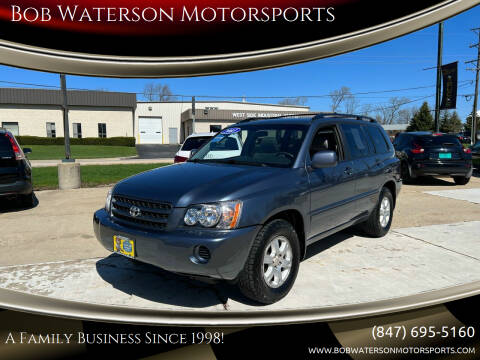 2003 Toyota Highlander for sale at Bob Waterson Motorsports in South Elgin IL
