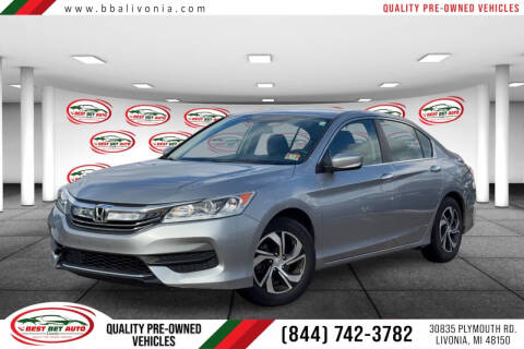 2017 Honda Accord for sale at Best Bet Auto in Livonia MI