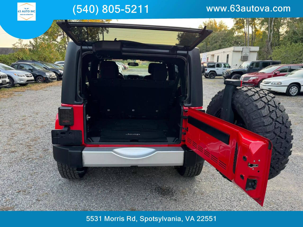 2015 Jeep Wrangler Unlimited for sale at 63 Auto Inc in Spotsylvania, VA