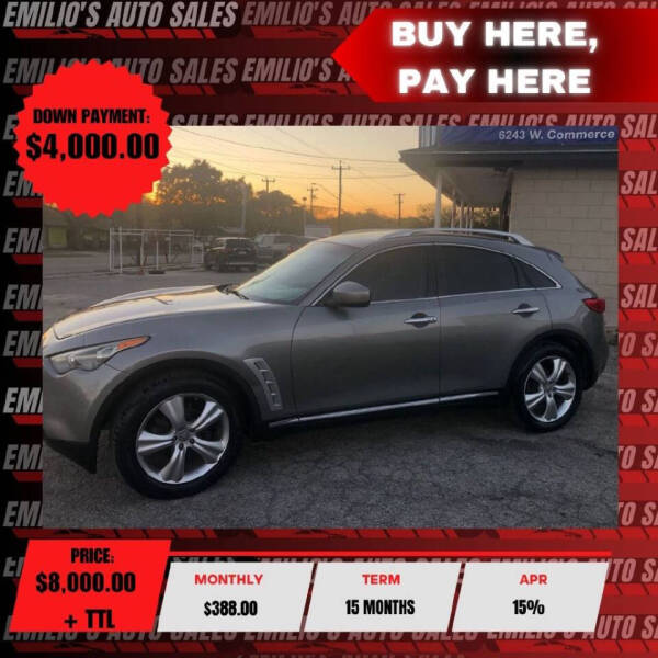 2010 Infiniti FX35 for sale at Emilios Auto Sales in San Antonio TX