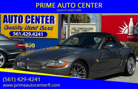 2003 BMW Z4 for sale at PRIME AUTO CENTER in Palm Springs FL