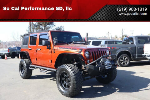 2014 Jeep Wrangler Unlimited for sale at So Cal Performance SD, llc in San Diego CA