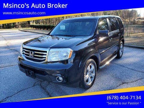 2012 Honda Pilot for sale at Msinco's Auto Broker in Snellville GA