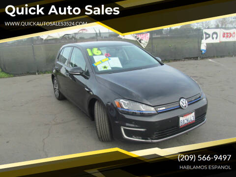2016 Volkswagen e-Golf for sale at Quick Auto Sales in Ceres CA
