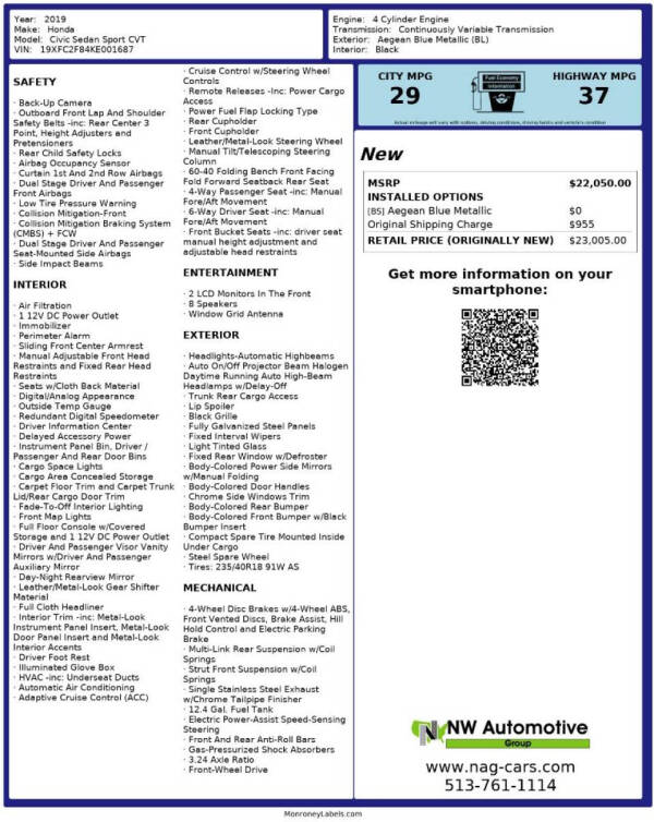 2019 Honda Civic Sport