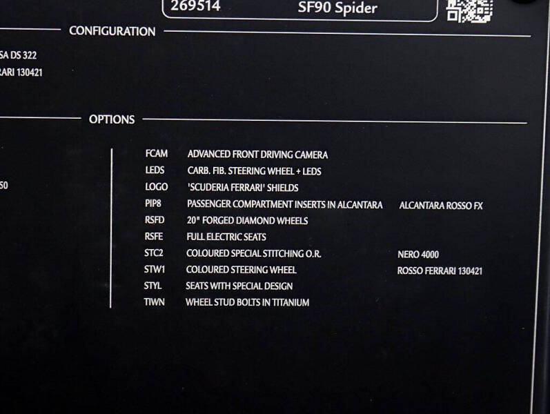 2022 Ferrari SF90 Spider