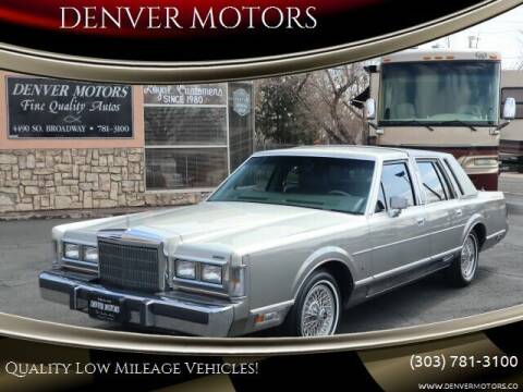 1988 Lincoln Town Car for sale at DENVER MOTORS in Englewood CO