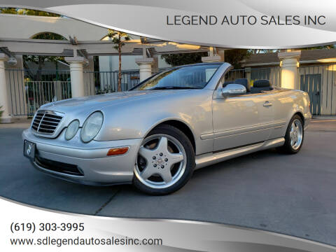 2001 Mercedes-Benz CLK for sale at Legend Auto Sales Inc in Lemon Grove CA