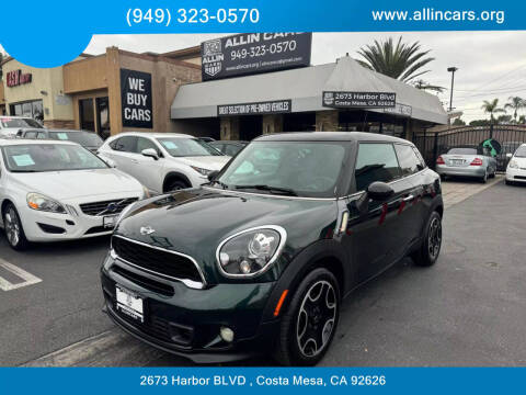 2014 MINI Paceman for sale at Allin Cars in Costa Mesa CA